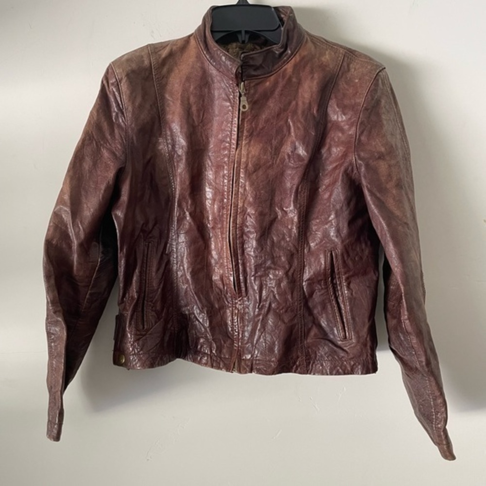 LW Womens Leather Biker’s Jacket’s Size L